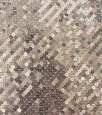 Gold Sequin Diagonal Interlock Knit Fabric