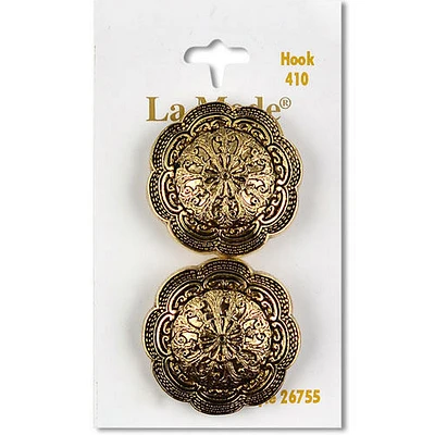 La Mode 2pk Gold Shank Buttons