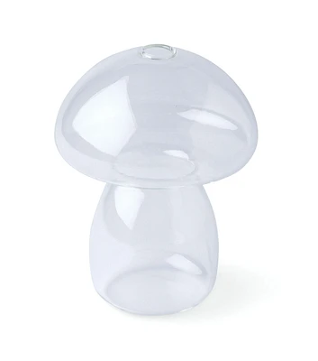 5" Clear Glass Mushroom Vase by Place & Time