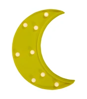 Northlight 9.5" LED Lighted Yellow Crescent Moon Marquee Wall Sign