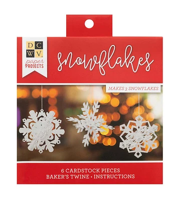 DCWV 6ct Christmas Snowflakes Paper Making Kit