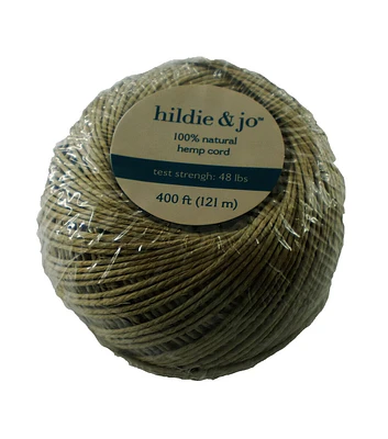 400' Natural Hemp Cord by hildie & jo