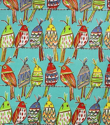 Solarium Sitting Pretty Opal Birds Outdoor Fabric