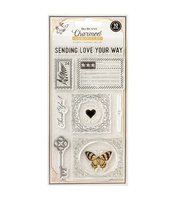 American Crafts 10ct BoBunny Charmed Chronicles Clear Stamps