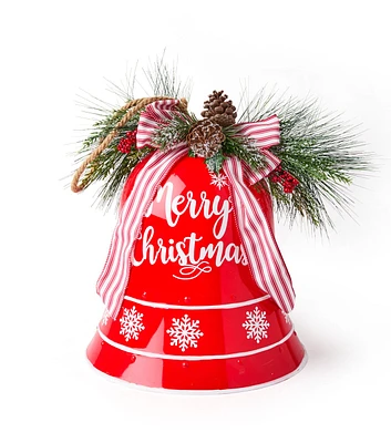 15" Christmas Red Bell by Place & Time