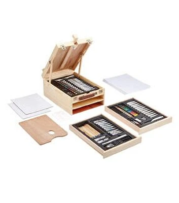 KINGART Studio Series Mixed Media Sketchbox Easel Stand