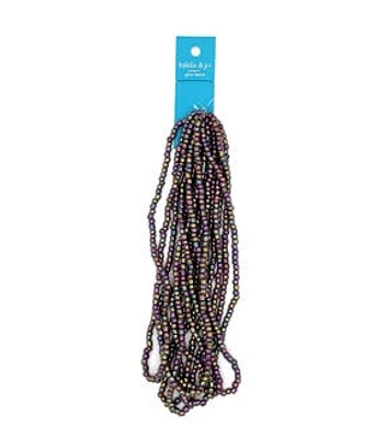 14" Metallic Rainbow Glass Seed Strung Beads by hildie & jo