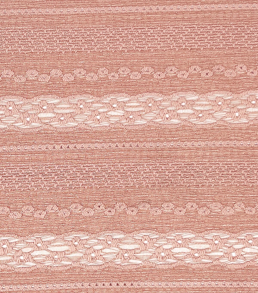 Pink Knit Jacquard Fabric