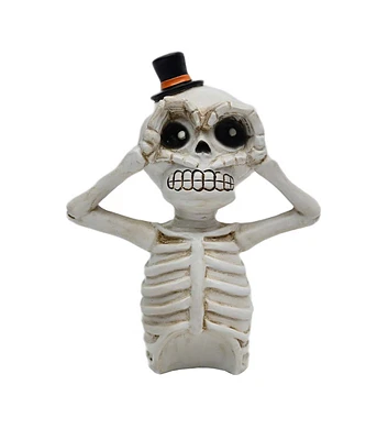 7" Halloween Skeleton With Binoculars by Place & Time