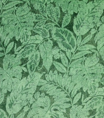 Summer Green Tonal Tropical Leaves Sew Lush Fleece Fabric