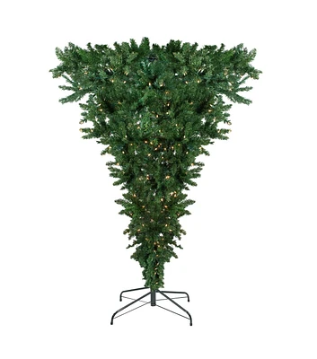 Northlight 7.5' Pre Lit Spruce Upside Down Christmas Tree