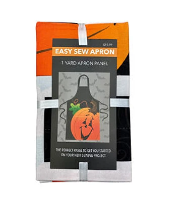 1yd Pumpkin Easy Sew Apron Cotton Panel Kit