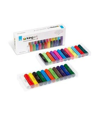 KINGART Tempera Paint Sticks Set of 24 Unique Colors