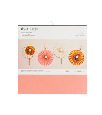 Cricut 12" x 12" Petals & Blush Shimmer Vinyl Sheets 21ct