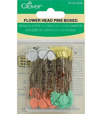 Clover Flower Head Pins 100 Pkg