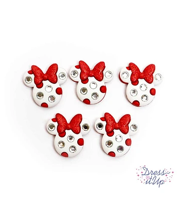 Dress It Up 5pk Disney Minnie Mouse Rhinestone Heads Shank Buttons