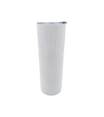 20oz White Skinny Straight Sublimation Tumbler by Happy