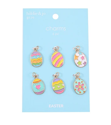 6ct Easter Multicolored Egg Charms by hildie & jo