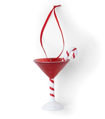 4" Christmas Holiday Drink With Candy Cane Stem Ornament by Place & Time