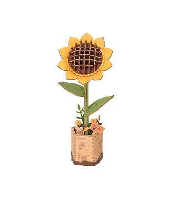 9" Sunflower Modern Wooden Puzzle