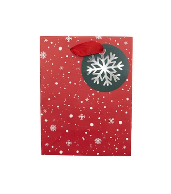 4" x 6" Christmas Red Snowflakes Gift Bag by Place & Time