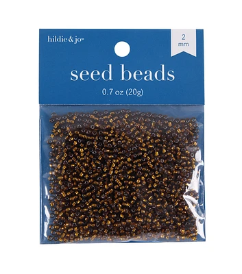 2mm Brown Glass Seed Beads by hildie & jo