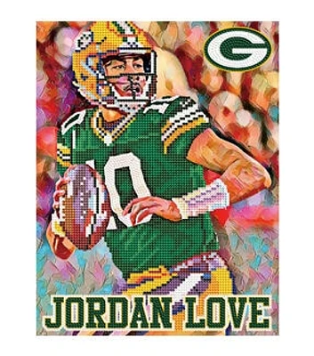 Sporticulture 16" x 13" Green Bay Packers Jordan Love Diamond Painting