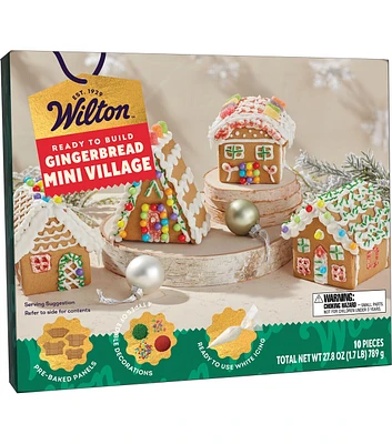 Wilton 10pc Christmas Gingerbread Mini Village