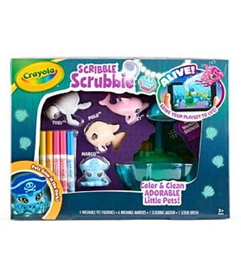 Crayola 12ct Glow Lagoon Sea Animal Scribble Scrubbie Coloring Kit