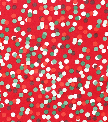 19030386 2 NOVELTY CHRISTMAS DOT ON RED