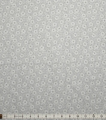 Flower Patch on Light Gray Quilt Cotton Fabric by Keepsake Calico