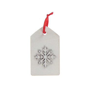 3" Christmas Layered Snowflake Unfinished Wood Gift Tag by Place & Time