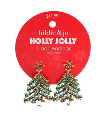 3" Christmas Tree Earrings by hildie & jo