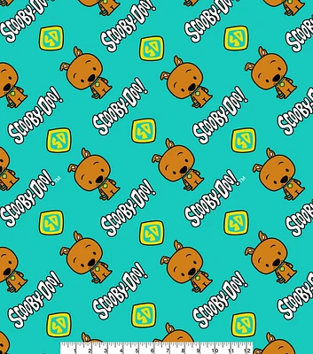 Scooby Doo Chibi Dog Tag Fleece Fabric