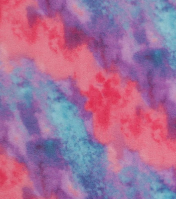 Cotton Candy Tie Dye Anti Pill Fleece Fabric