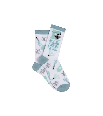 1 Pair Christmas Baking Through The Snow Sock by Happy