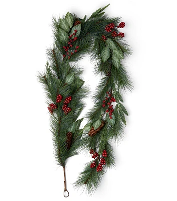 72" Christmas Pine & Berry Garland by Bloom Room