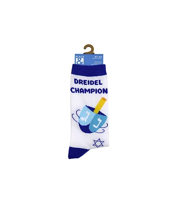 1 Pair Dreidel Champion Crew Sock by Happy