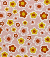 Super Snuggle POP! Pink Floral Flannel Fabric