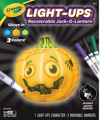 Crayola 4ct Halloween Light Ups Pumpkin Coloring Kit