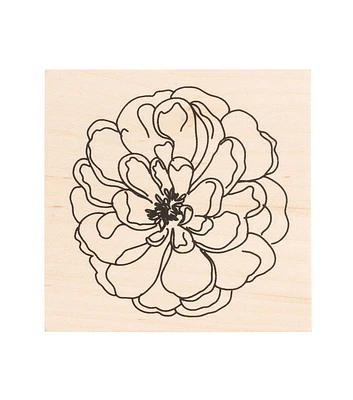 American Crafts Wooden Stamp Flower