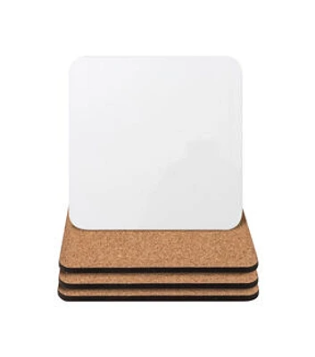 Craft Express 4" White Blank Sublimation Square Coasters