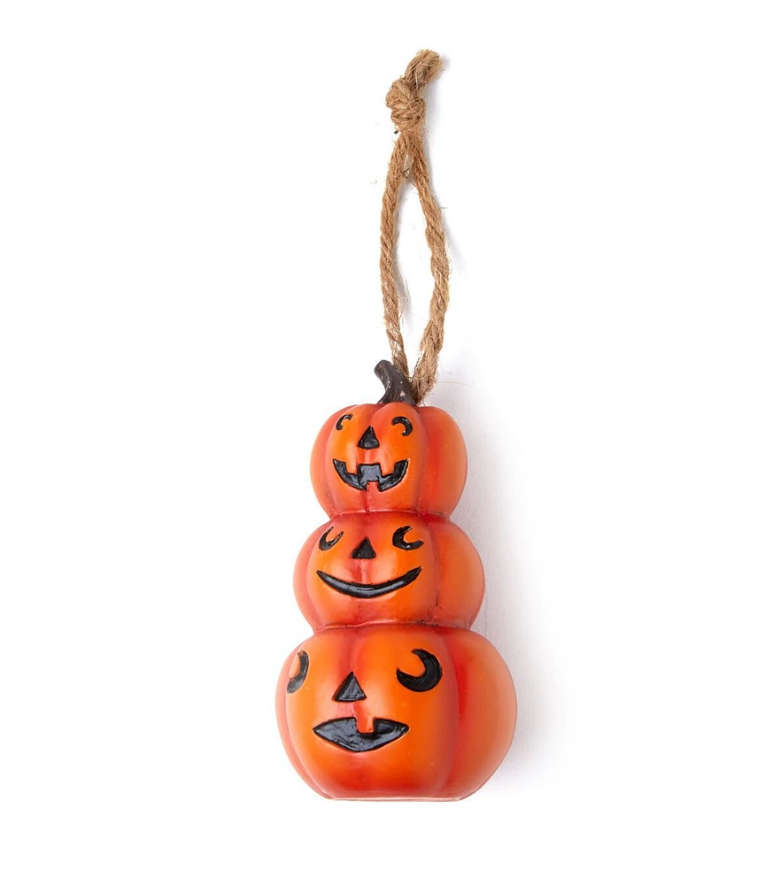 4" Halloween Orange Stacked Pumpkins Ornament by Place & Time