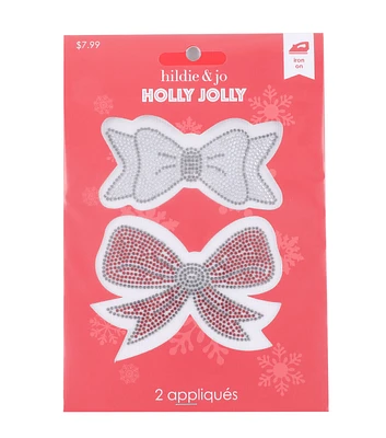 2ct Christmas Bow Appliques by hildie & jo