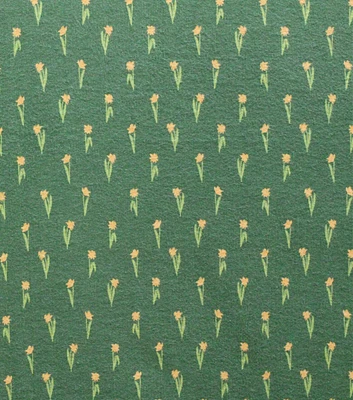 Green Daisy Super Snuggle Flannel Fabric