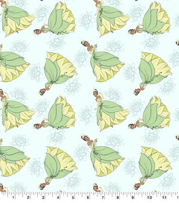 Disney Princess Tiana Sketch Cotton Fabric