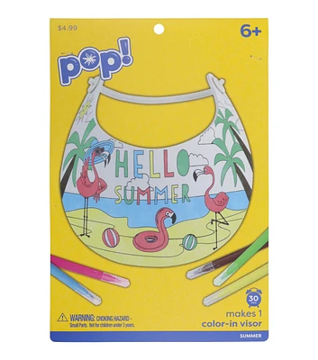 6pc Summer Visor Hello Summer Coloring Kit by POP!