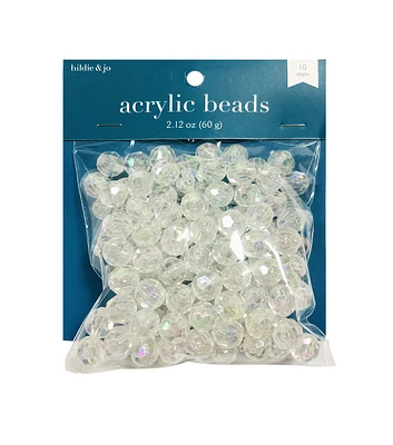 10mm Iridescent Faceted Acrylic Beads 2oz by hildie & jo