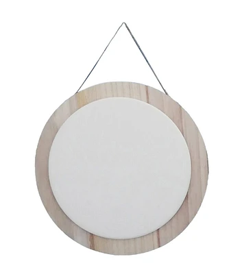 Park Lane 10in Wood & Ceramic Circle Wall Decor