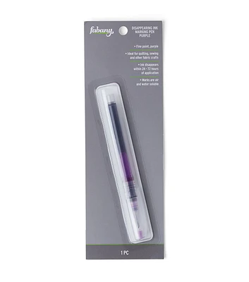 Fine Point Purple Disappearing Ink Fabric Pen by Fabany